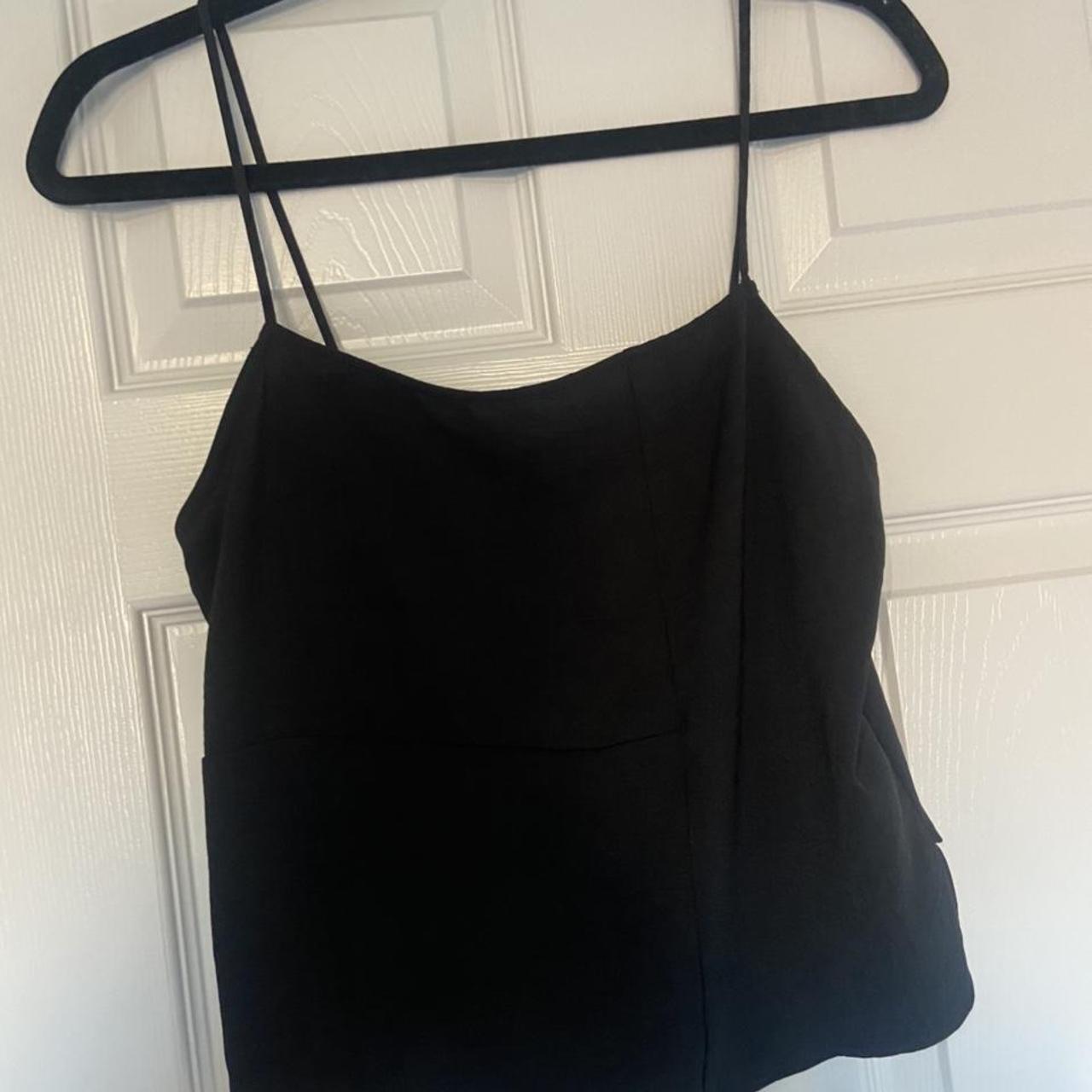 Zara black strappy cami top, cute staple for your... - Depop