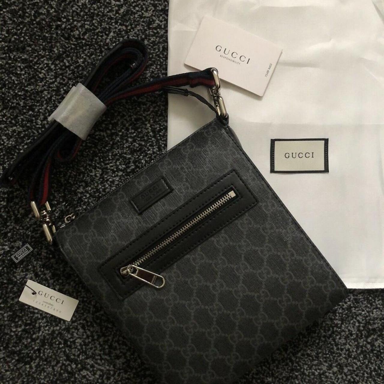 Gucci Men's Black and Red Bag | Depop