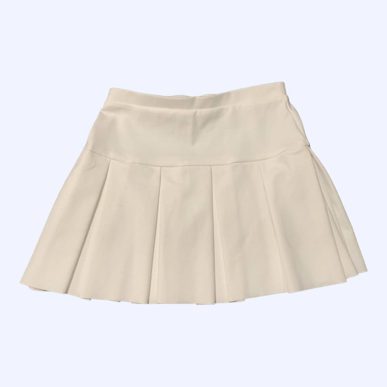 White lioness pleated tennis skirt 2000s Y2K 90s... - Depop