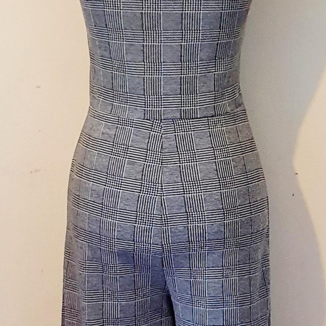 Primark black & which check stretch jumpsuit with... Depop
