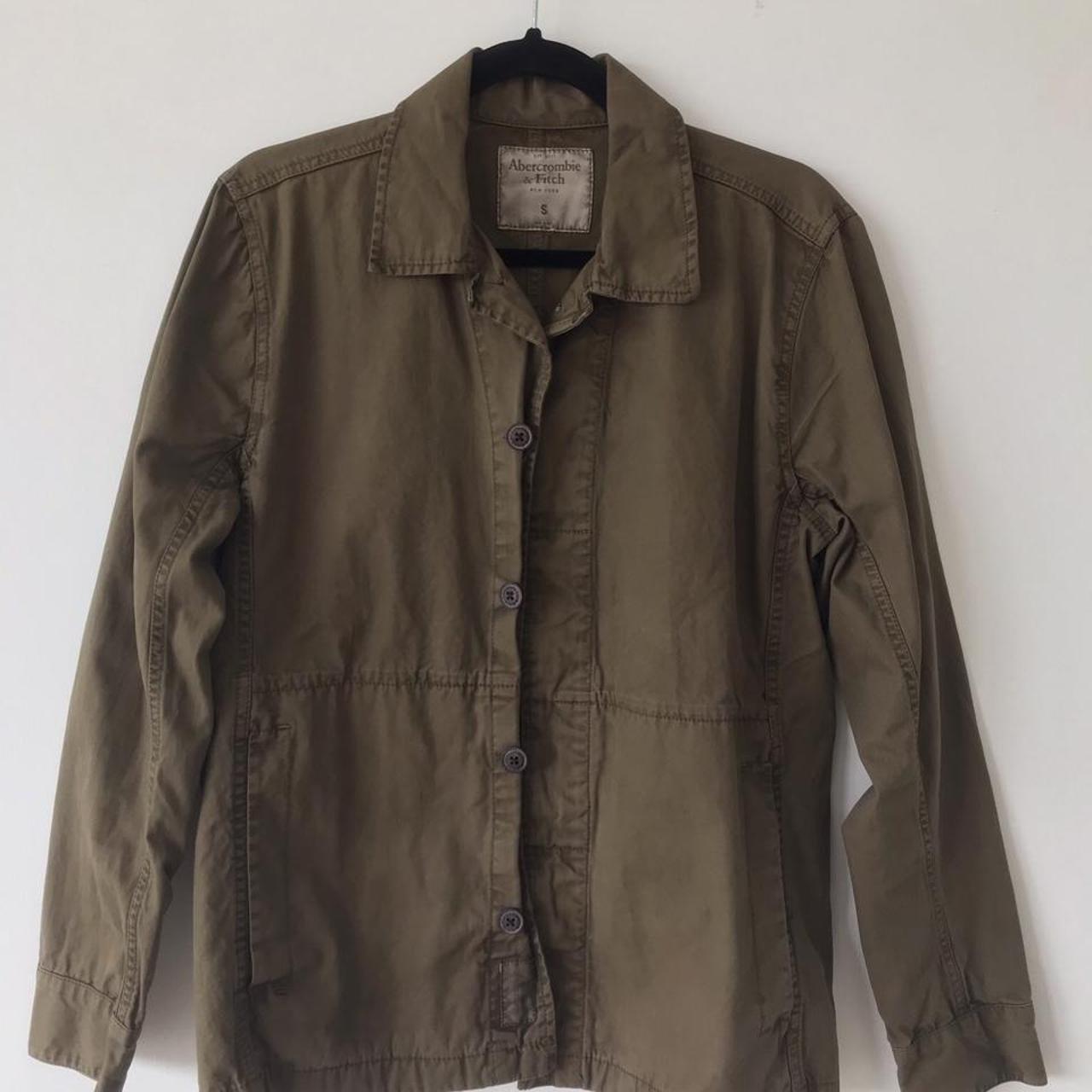 Abercrombie military hot sale shirt jacket