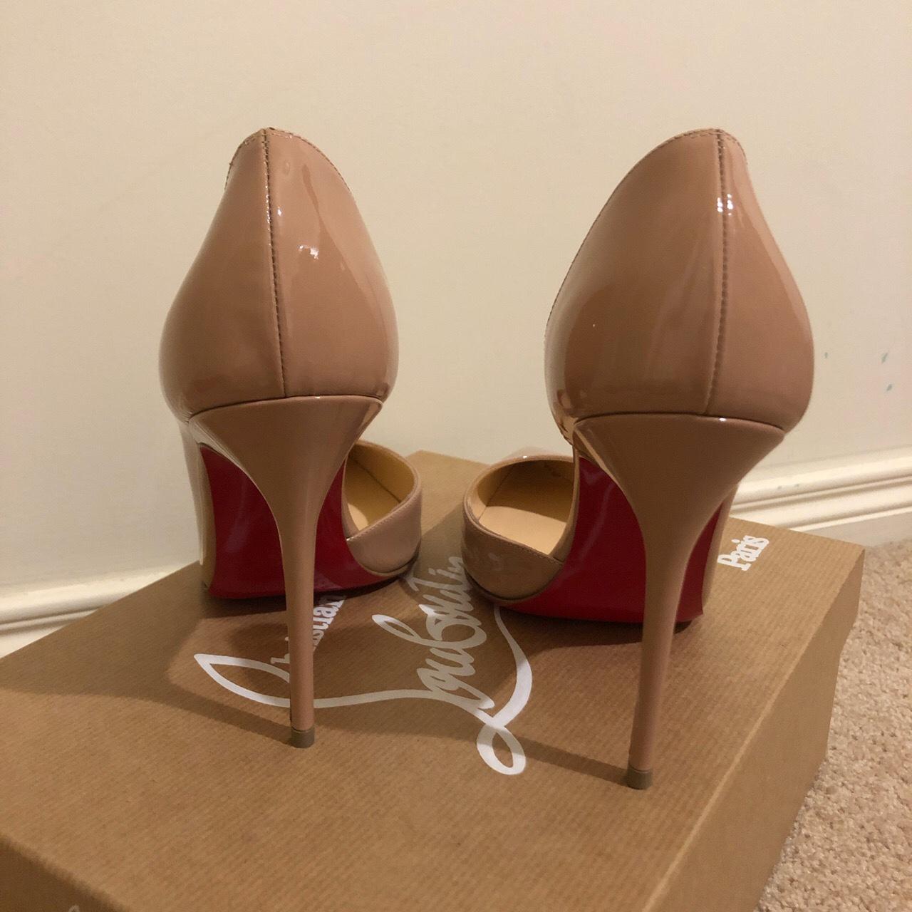 Christian Louboutin Nude Iriza 100 Heels – Dina C's Fab and Funky  Consignment Boutique