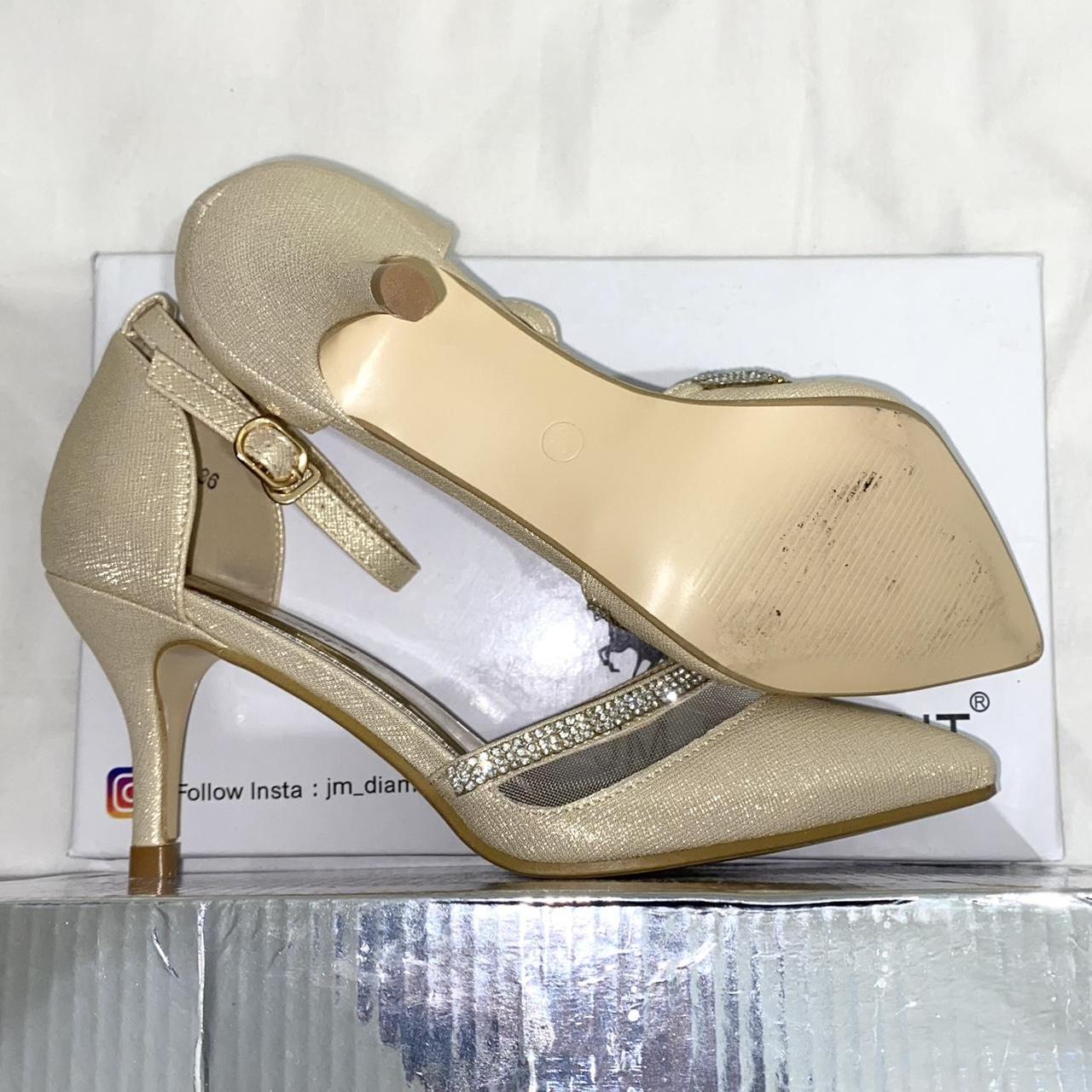 JM.DIAMANT Glitter Strappy Point Toe Heels Heels... Depop