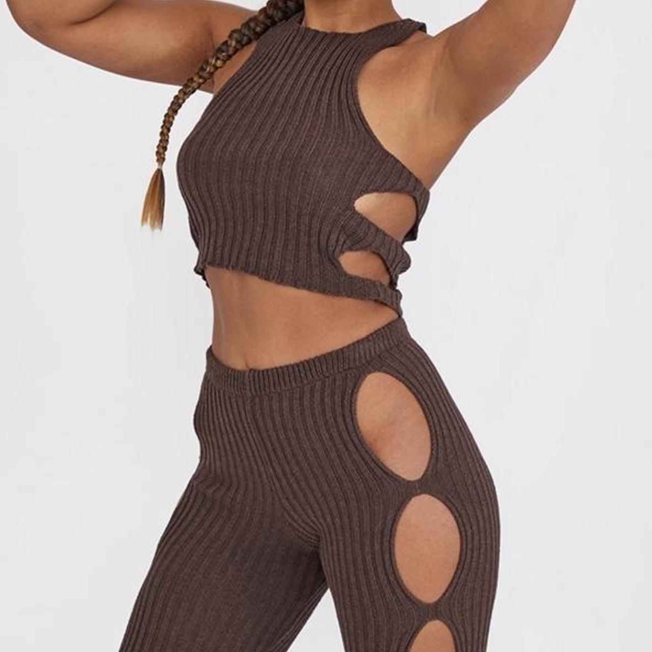 Plt brown cut out two piece. In good condition. The