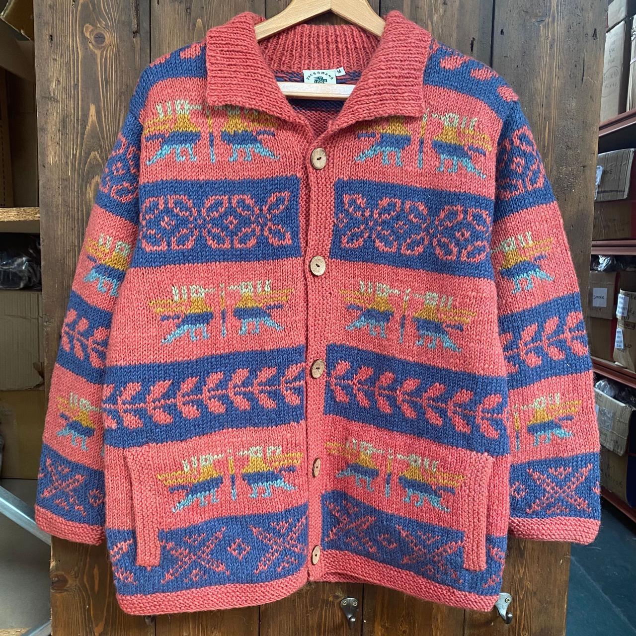 Gorgeous PACHAMAMA vintage style cardigan, Inca Bird... - Depop