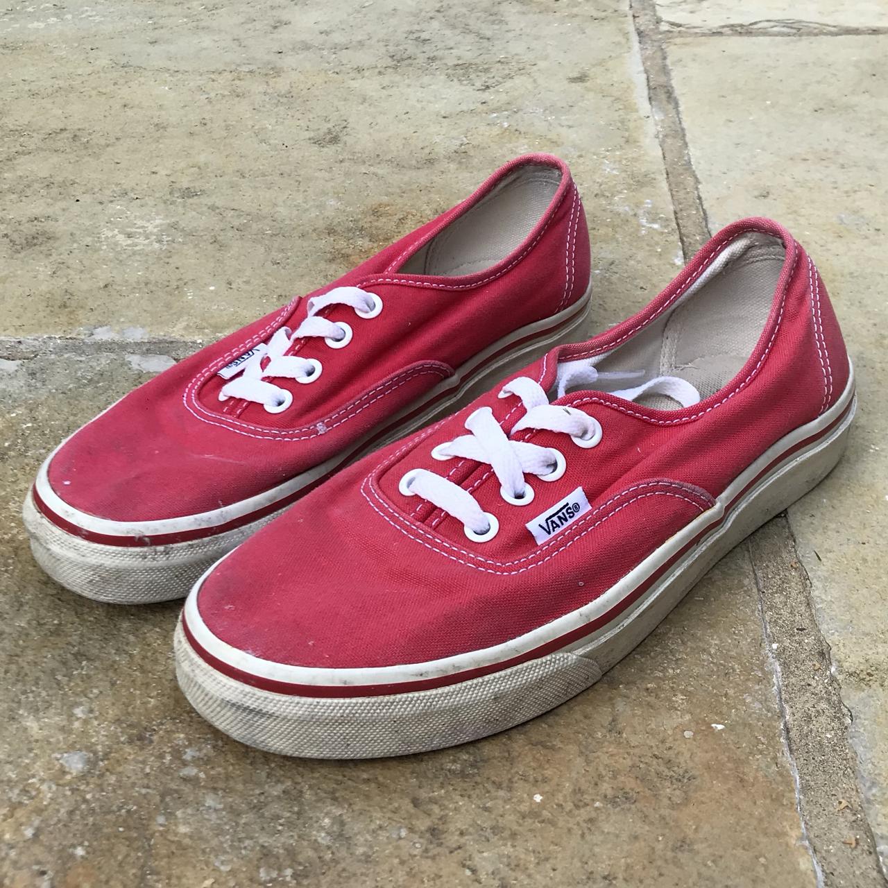 Bright cherry red vans sold as seen Size US. Depop