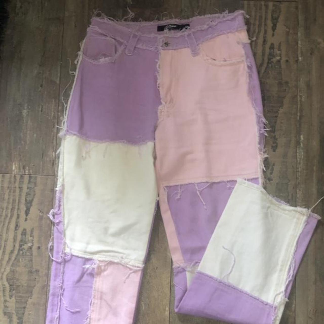Jaded London pink purple and white patchwork