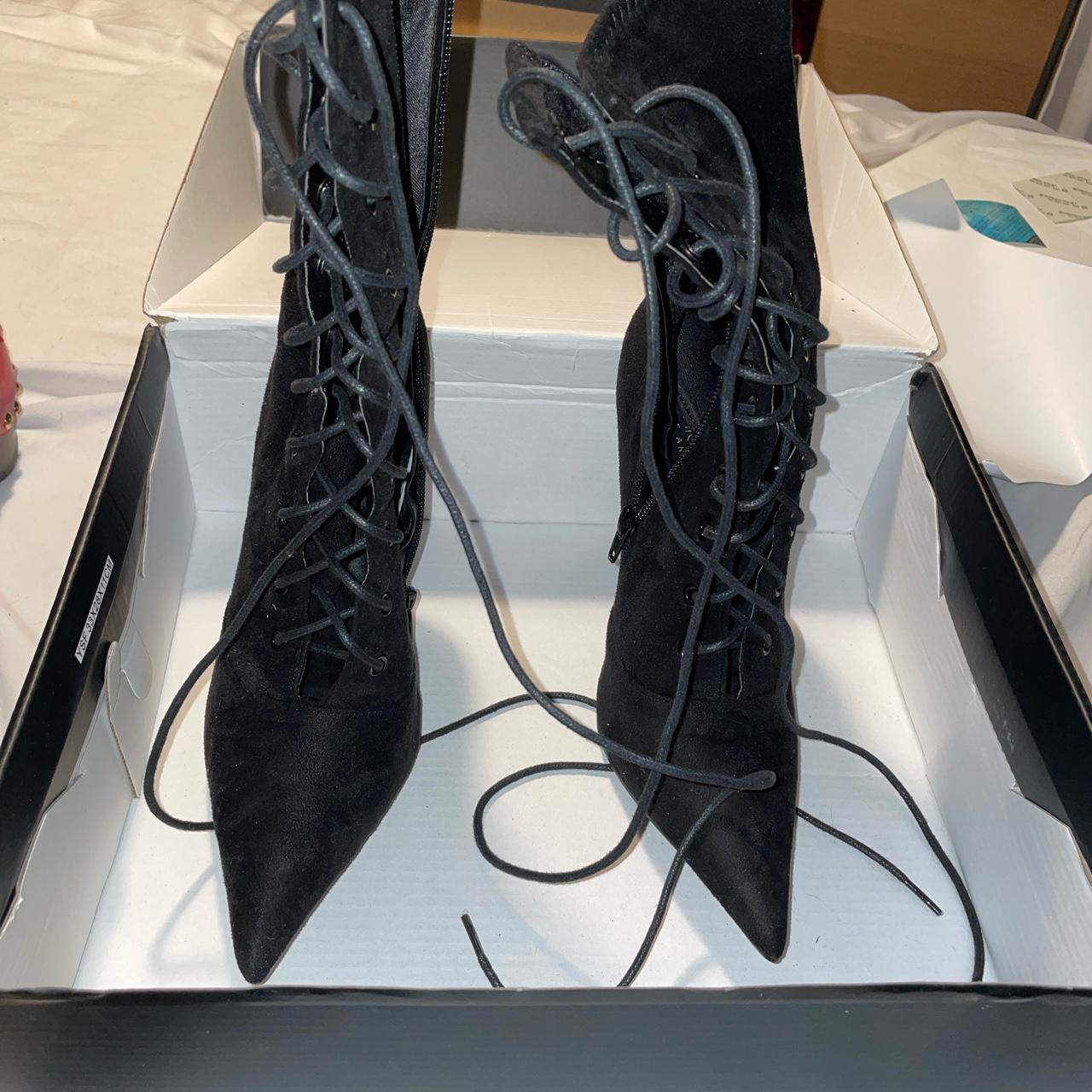 Fashion Nova Women S Shoes 2026.Fashion Nova Women's Black Boots | Depop