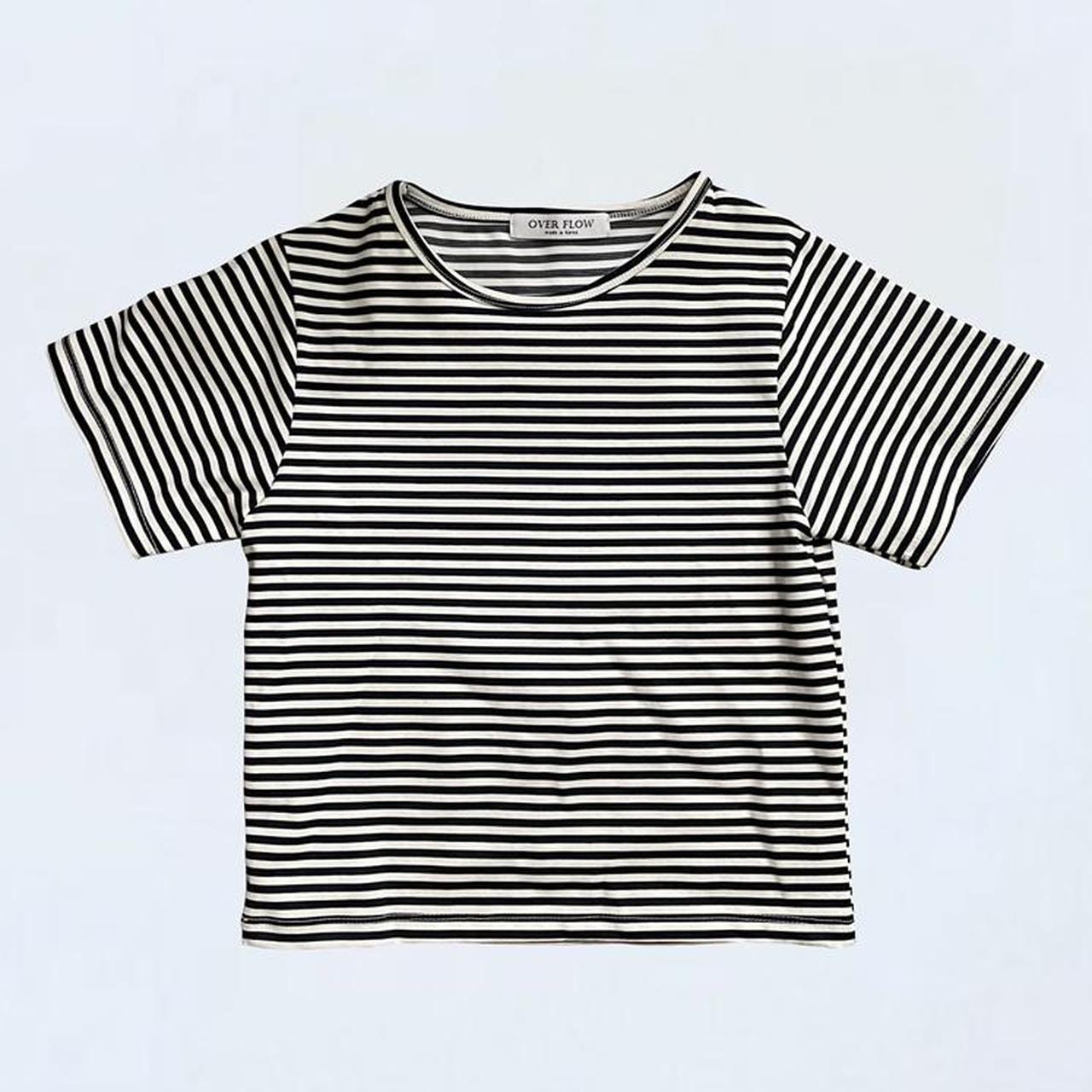 Product Image 1 - Striped Crew Neck Crop T-Shirt