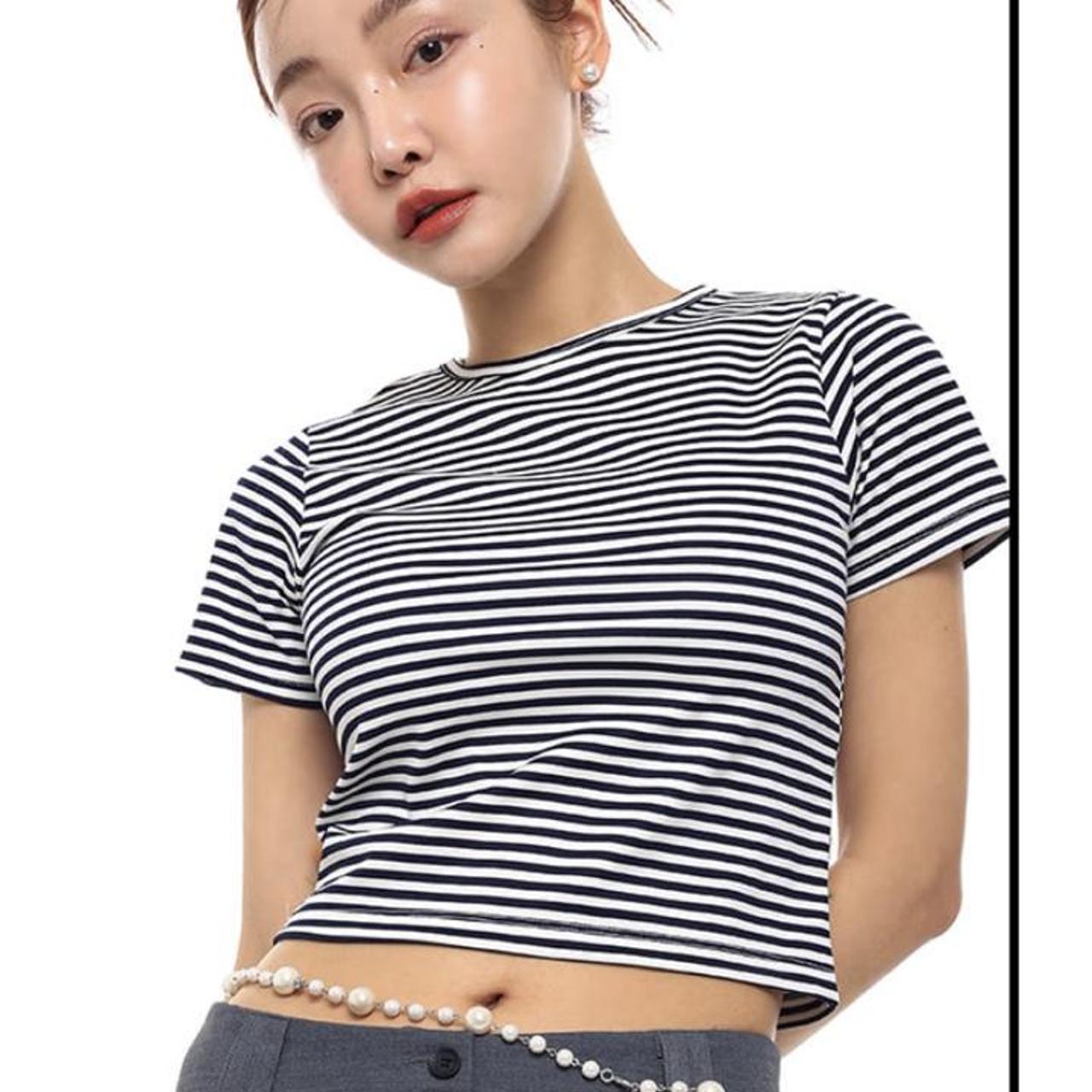 Product Image 2 - Striped Crew Neck Crop T-Shirt
