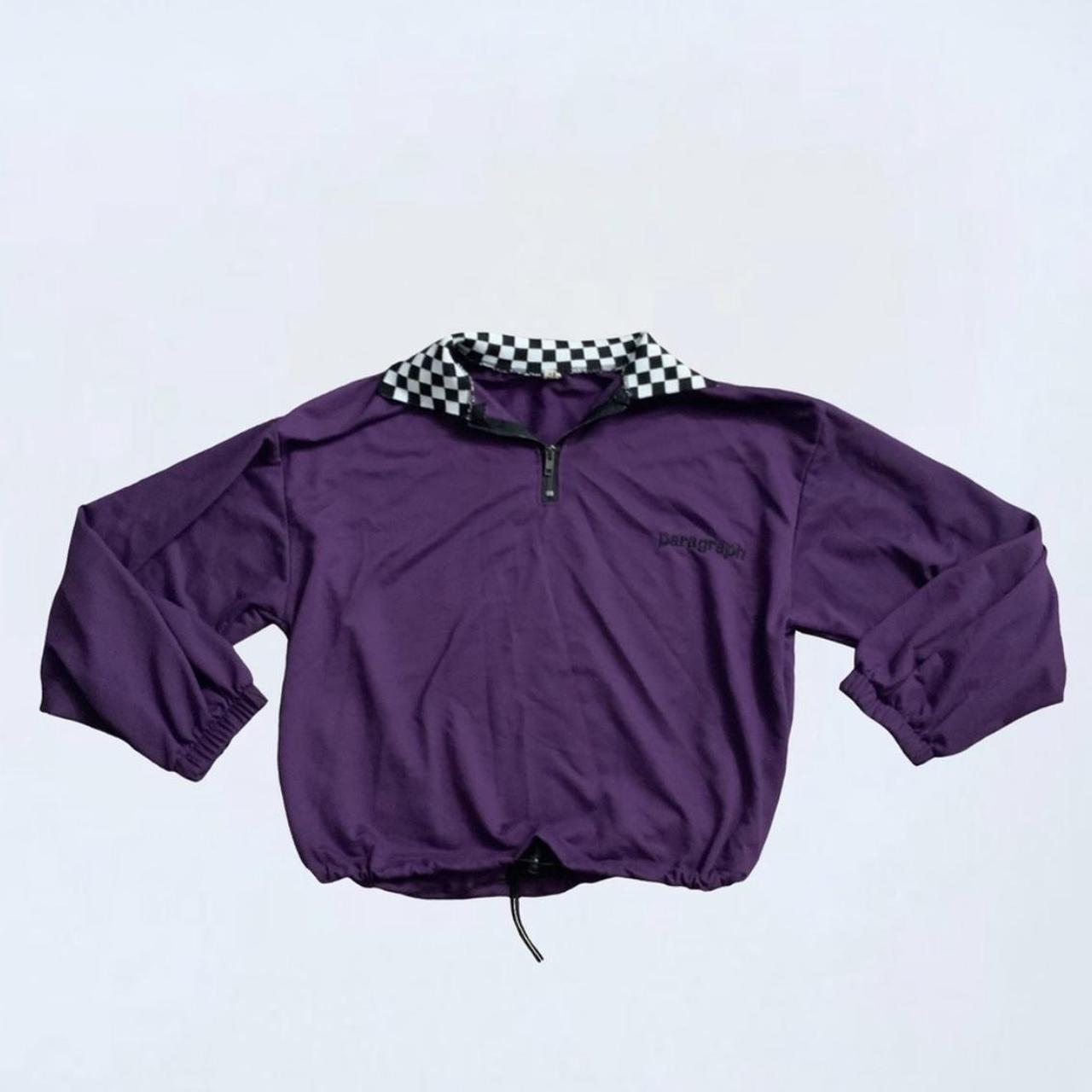Product Image 1 - Checkered purple sweater from Yesstyle
One