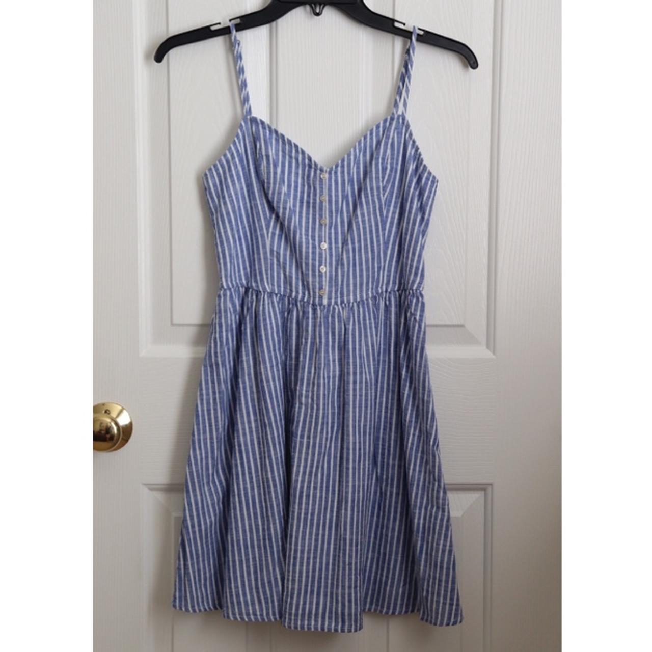 Abercrombie blue and 2025 white striped dress