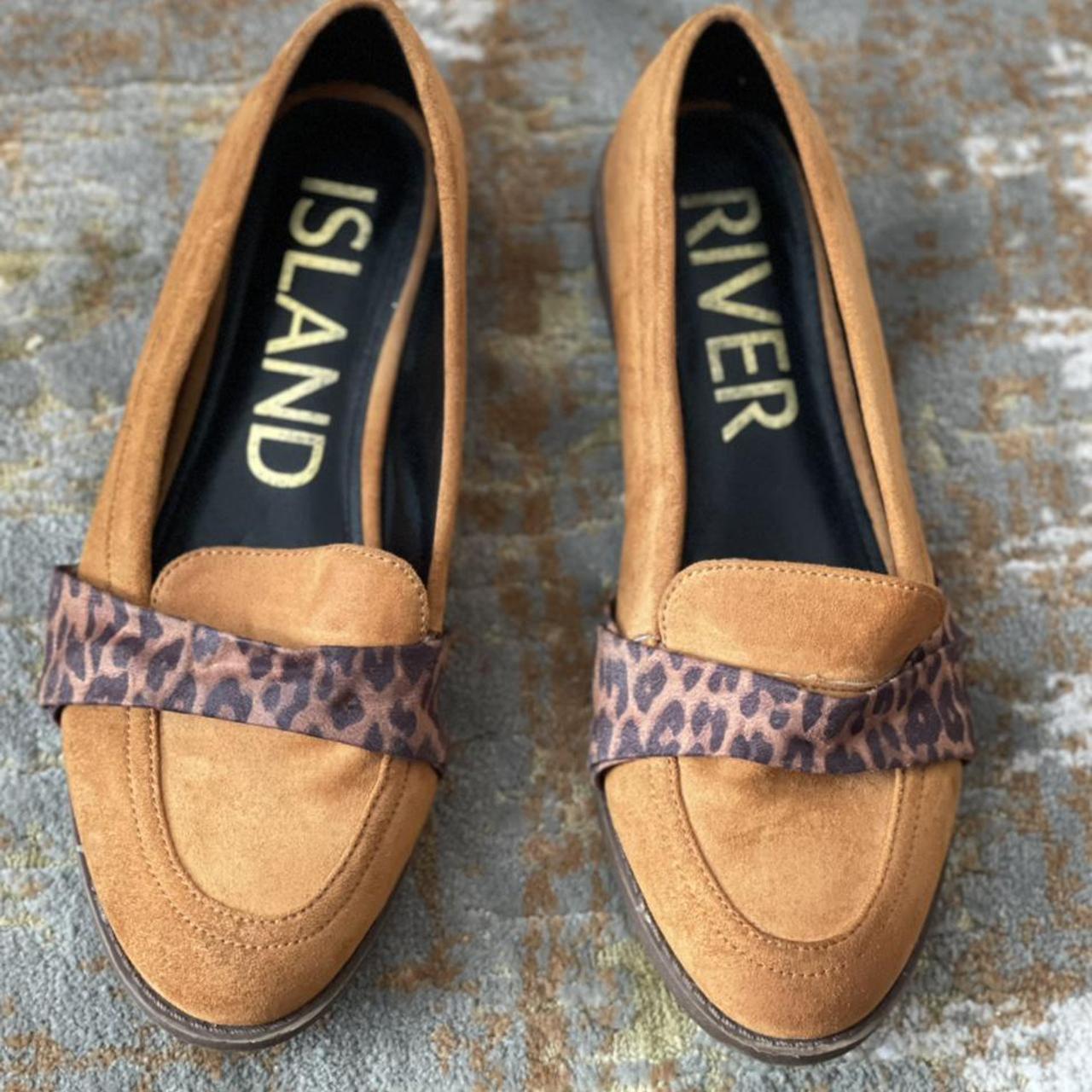 River island hot sale tan loafers