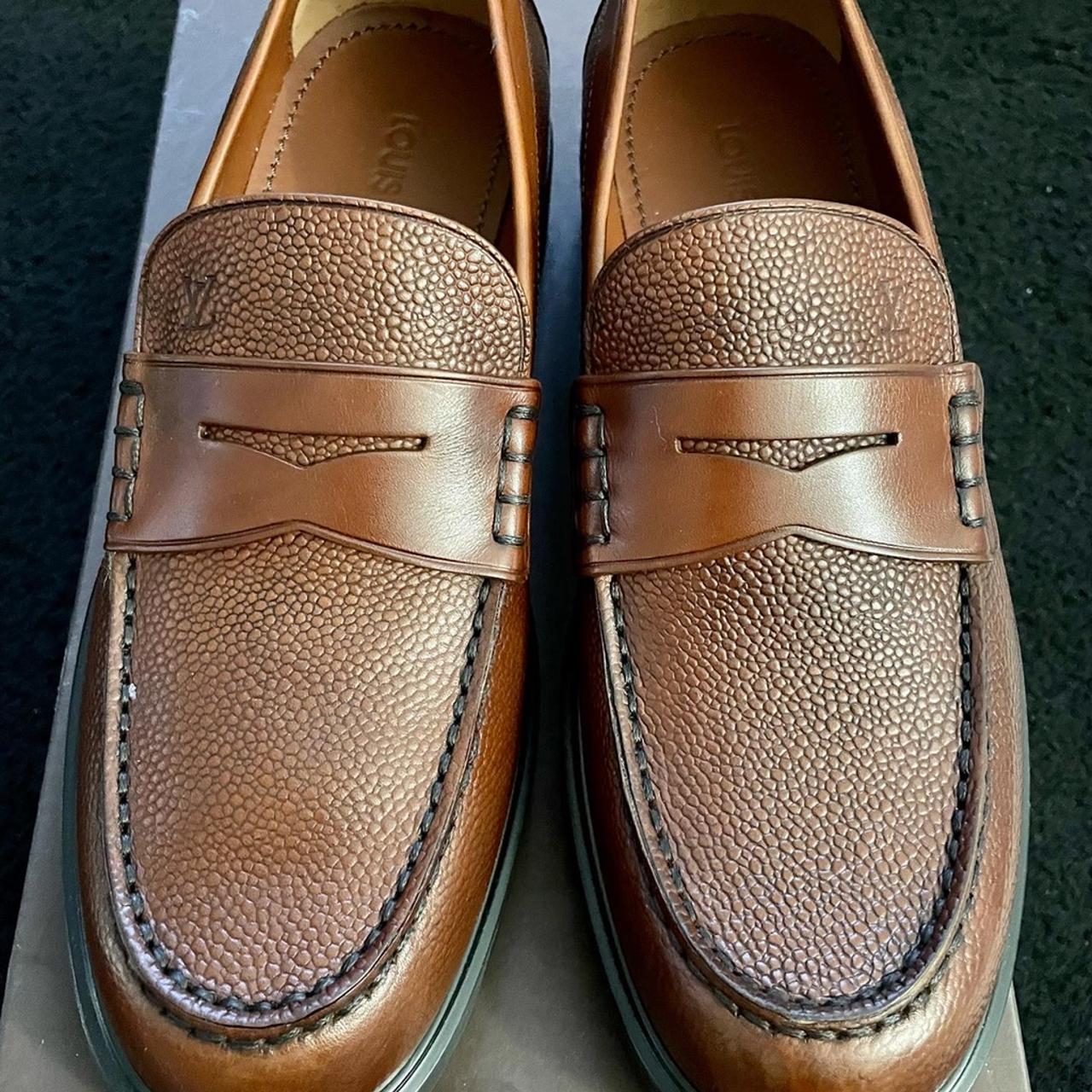 Mens Brown Louis Vuitton Dress Loafers in Great - Depop