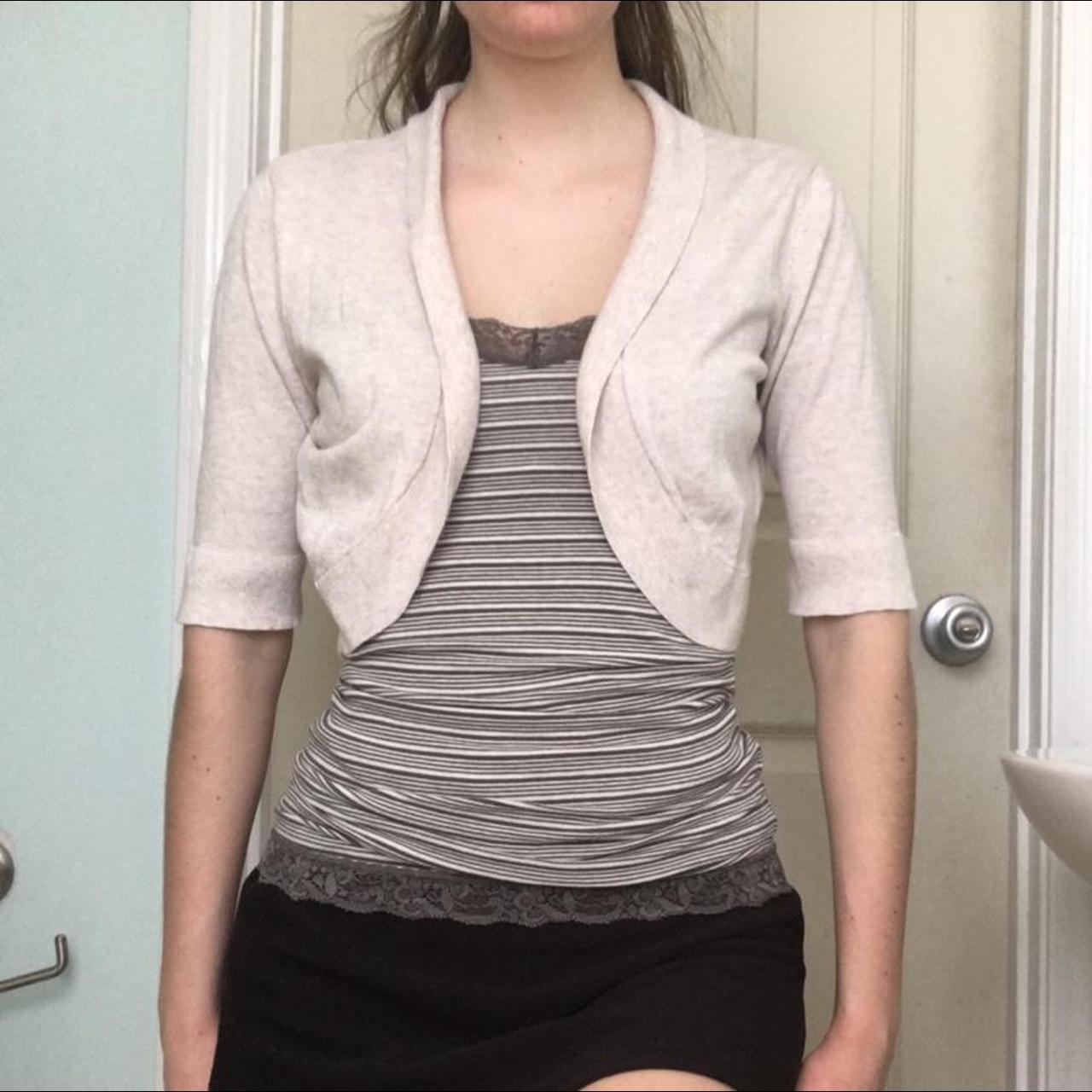 cream bolero cardigan