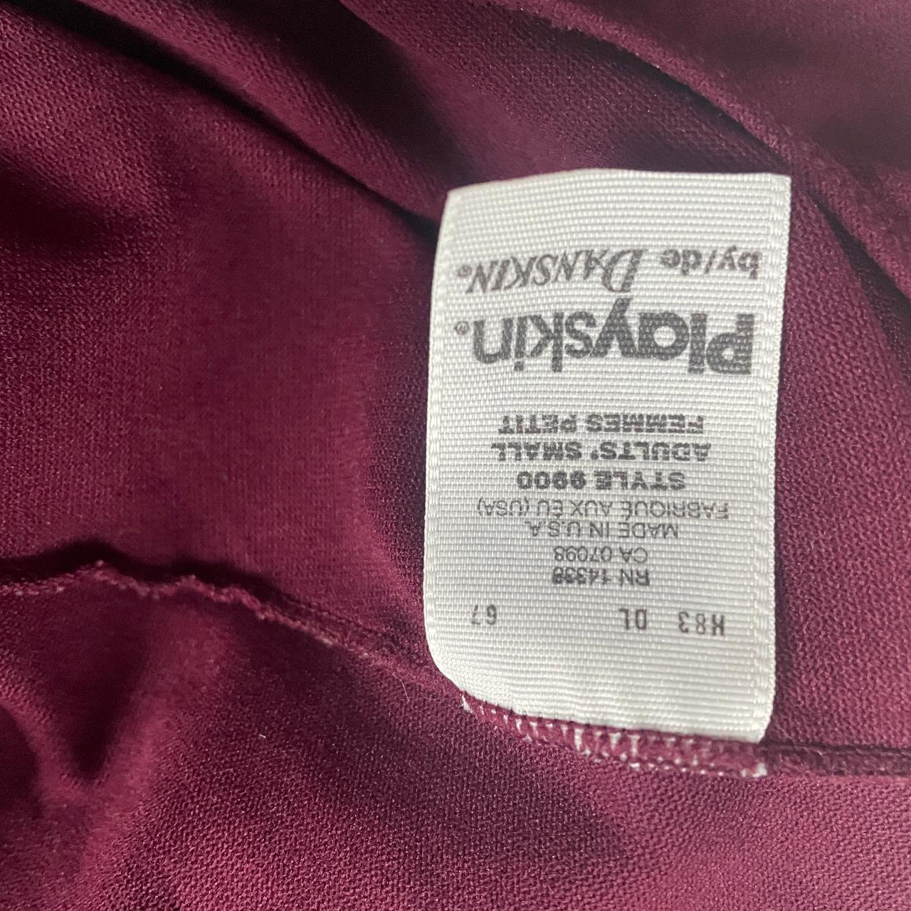 danskin playskin burgundy short sleeve leotard... - Depop