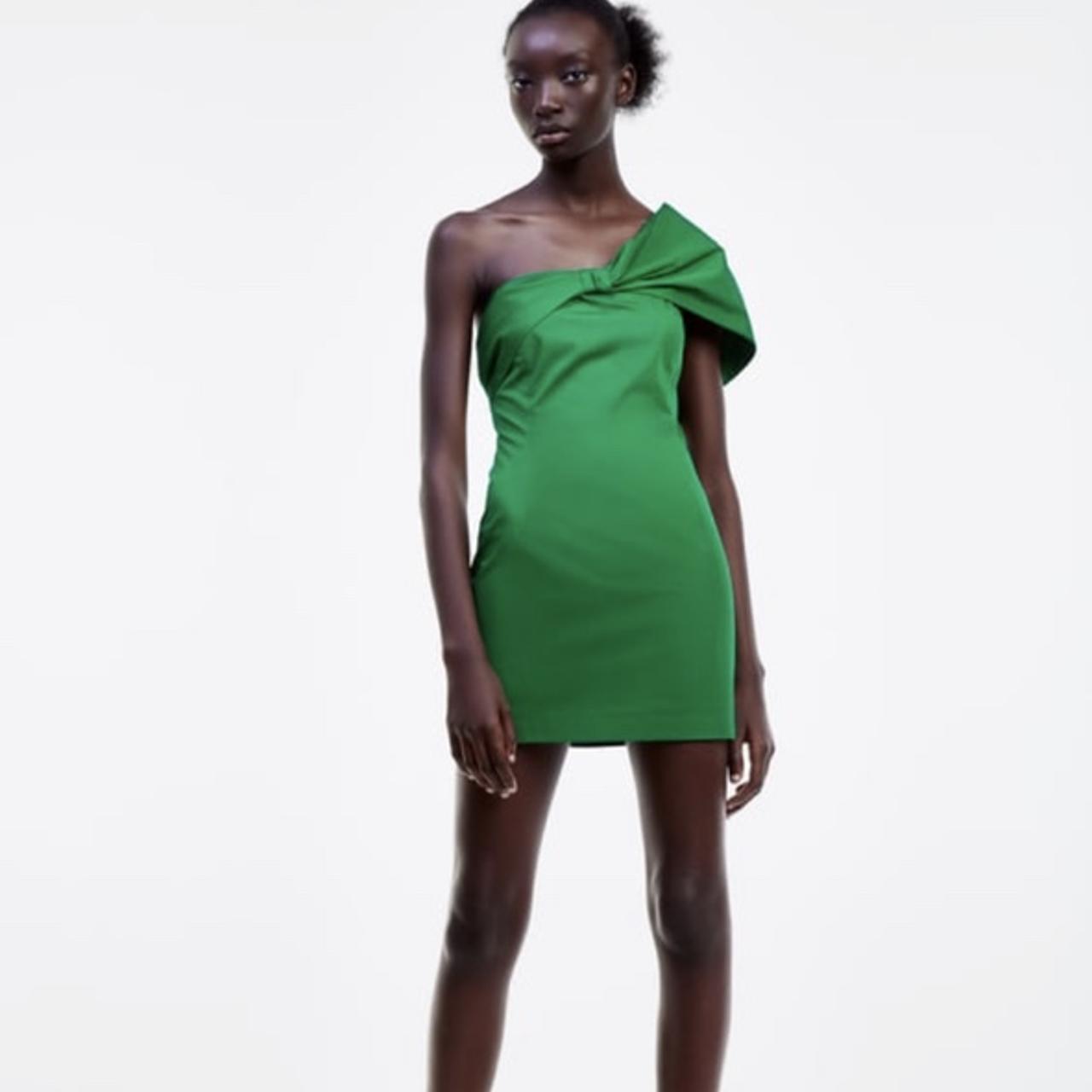 ZARA • green • mini dress but can be ...