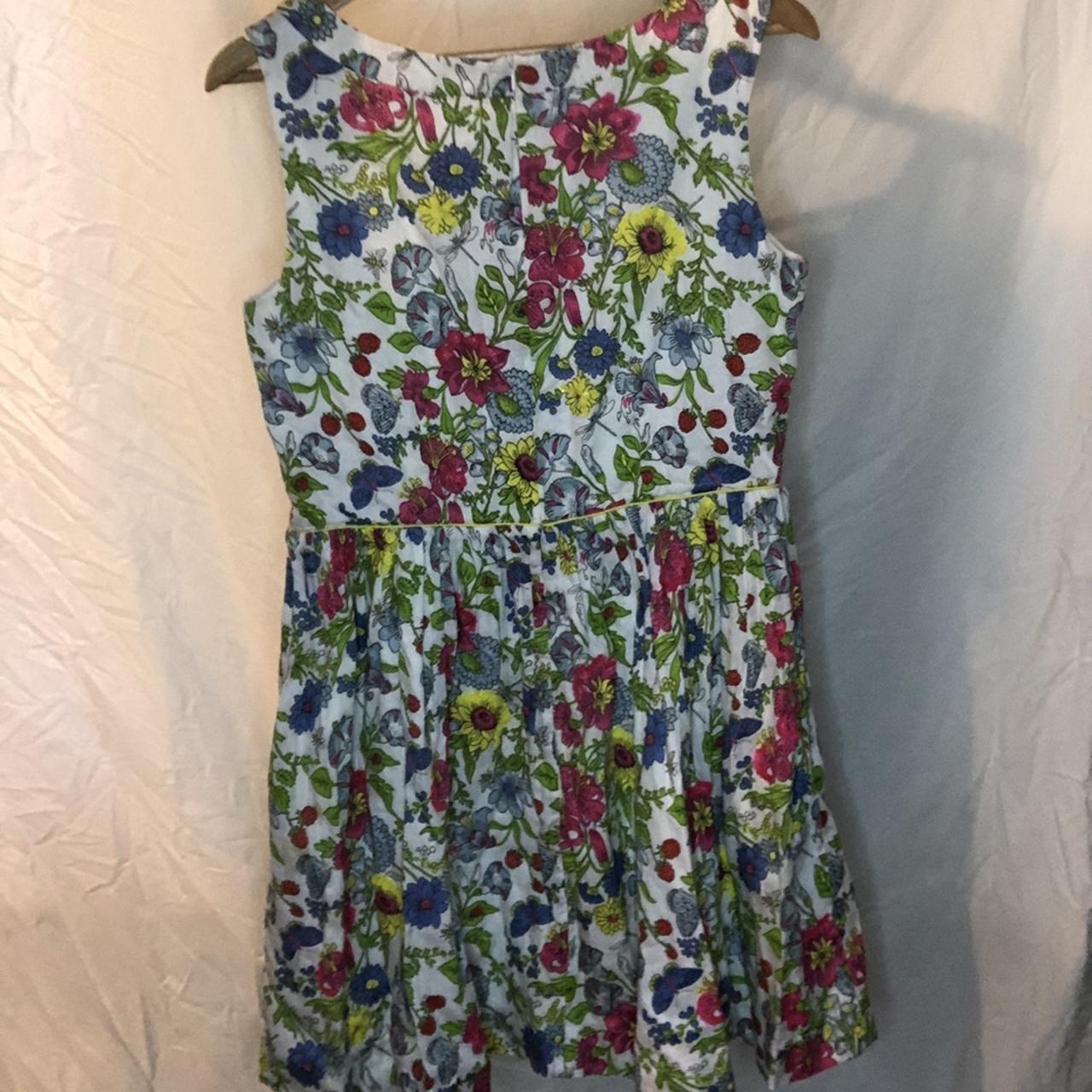 Floral dress, with sequin flowers, summer dress,... - Depop