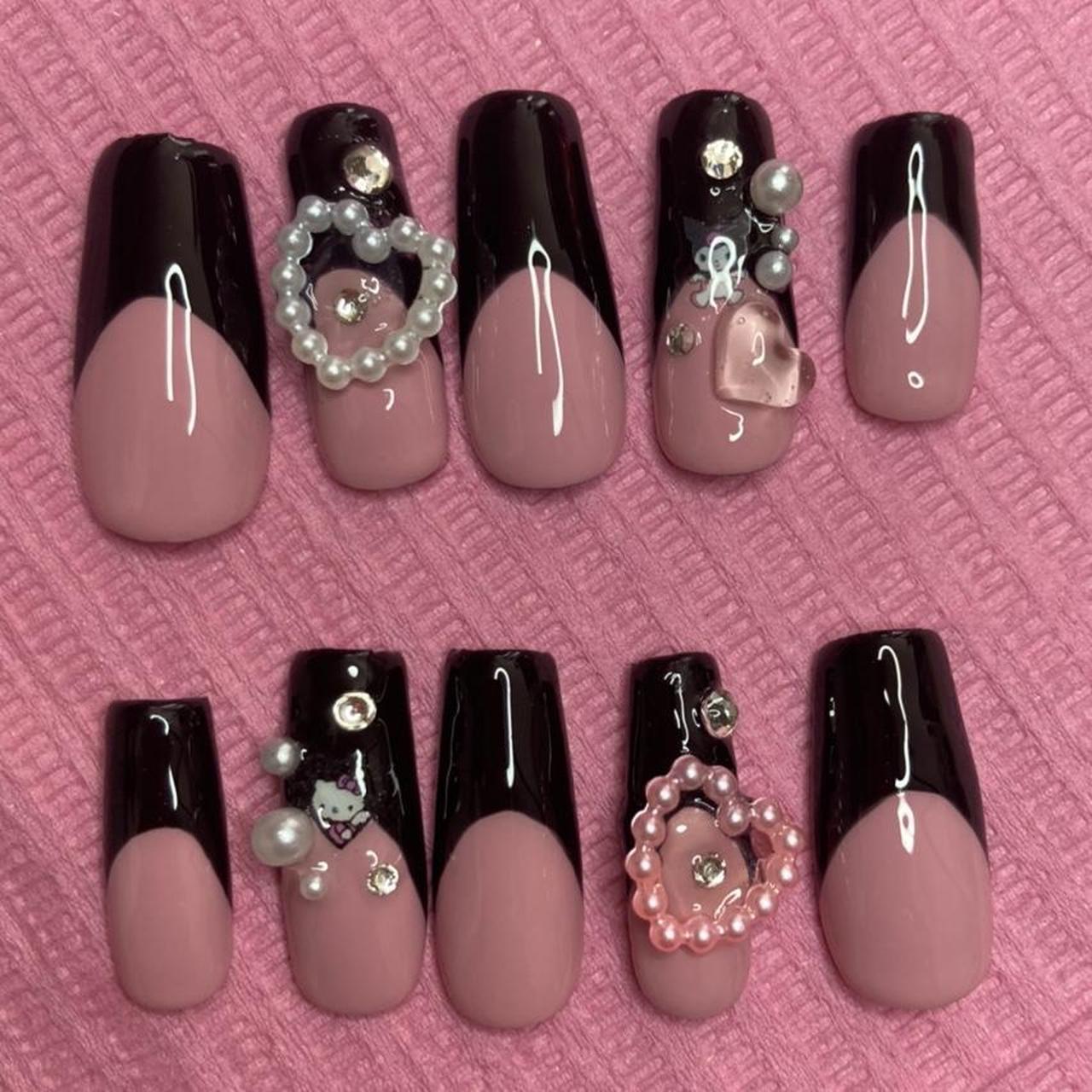 Sanrio nails  Hello kitty nails, Nail charms, Aycrlic nails