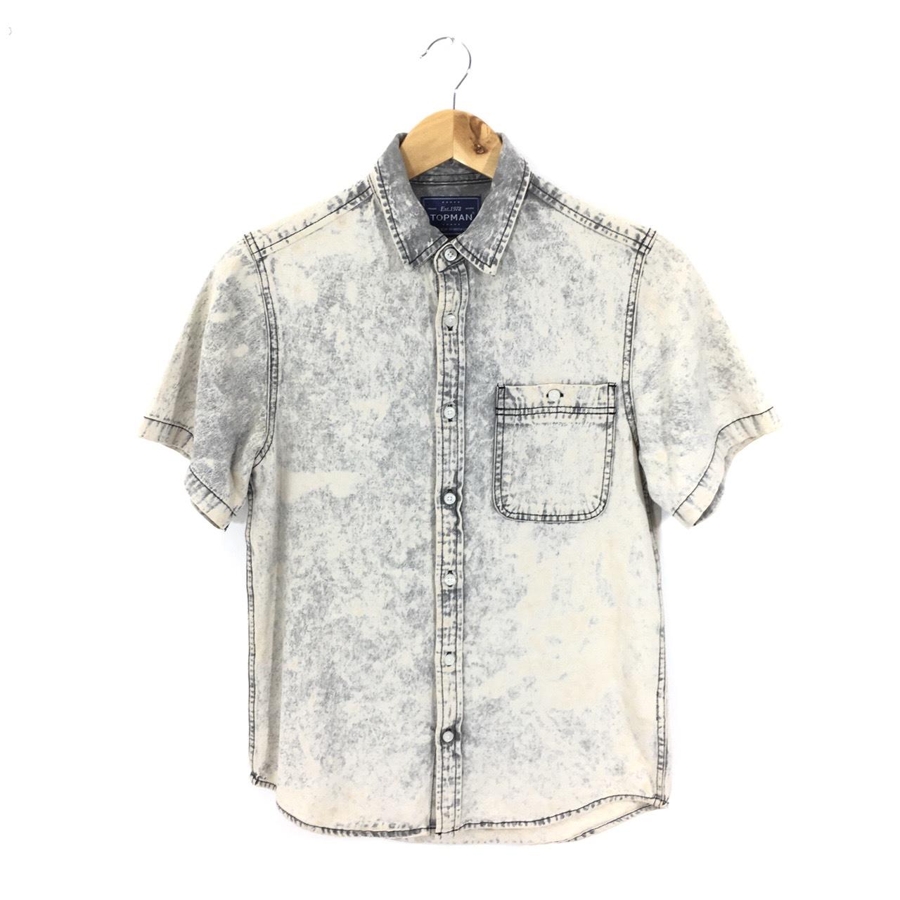Vintage Style Denim Shirt👻 •In A Washed Out Denim... - Depop