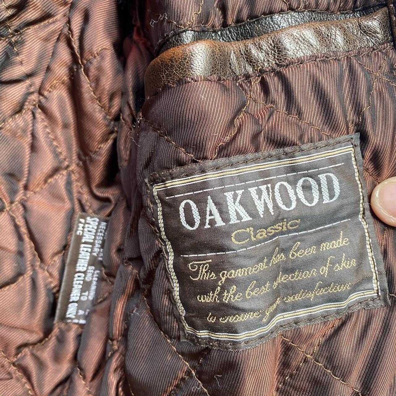 Vintage Oakwood classic brown leather jacket. In... - Depop