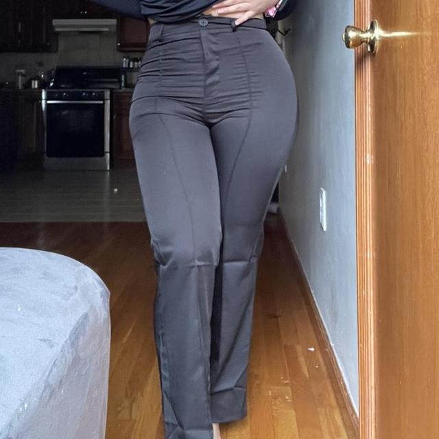 Shein Curve Black Dress Office Pants NWOT - Size - Depop