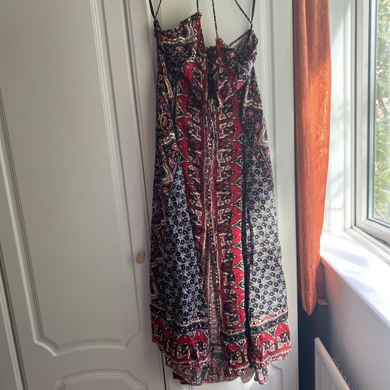 Free People size medium/ size 10 maxi dress. Black... - Depop