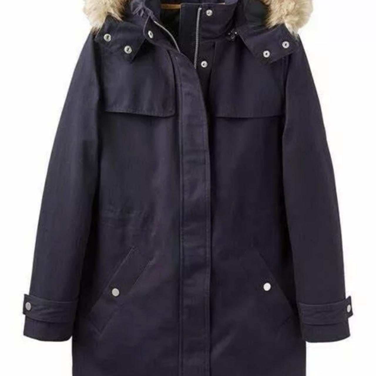 Joules Aspen Ladies Size UK 12 Waterproof Parka Fur