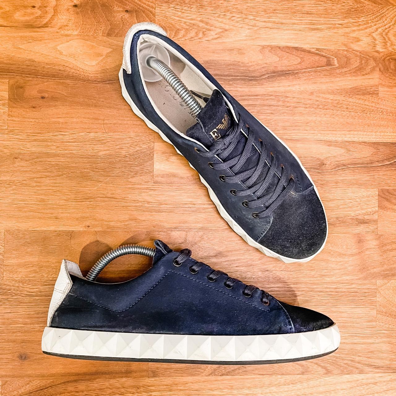 Product Image 1 - Gorgeous dark blue suede sneakers
