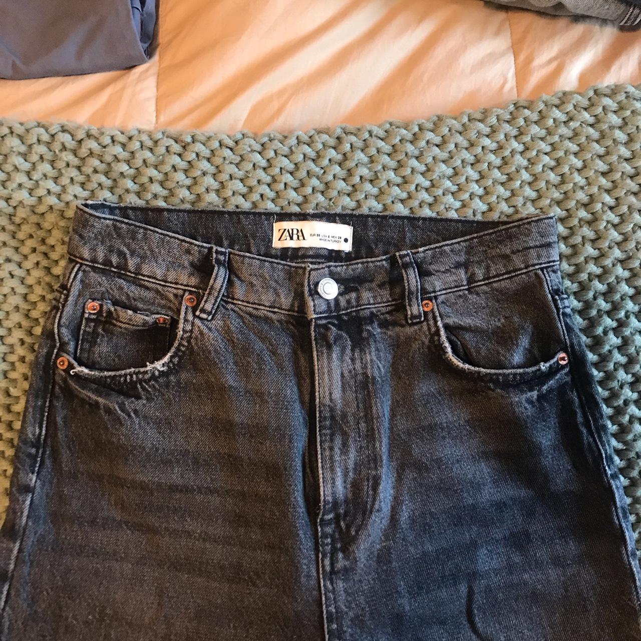 Zara 90s full length jeans Black wide leg jeans... Depop