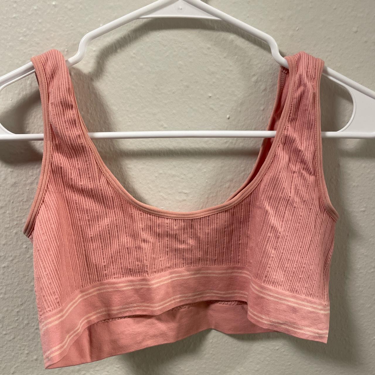 Pink lucky brand sports bra -size XL - Depop