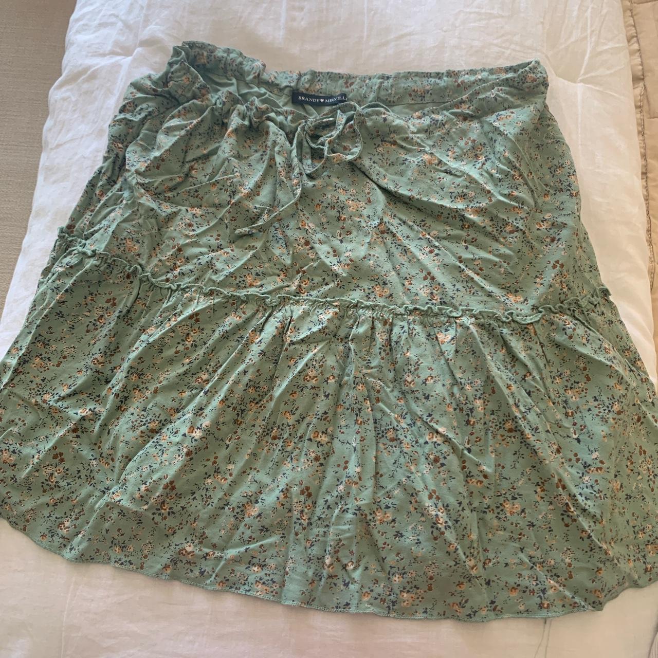 Brandy Melville teal green mini henzo skirt! Fits a... - Depop