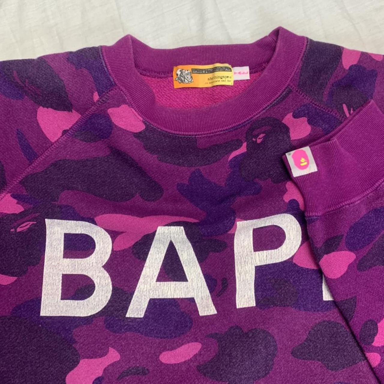 BAPE sweatshirt Purple camo Women's tall size... - Depop