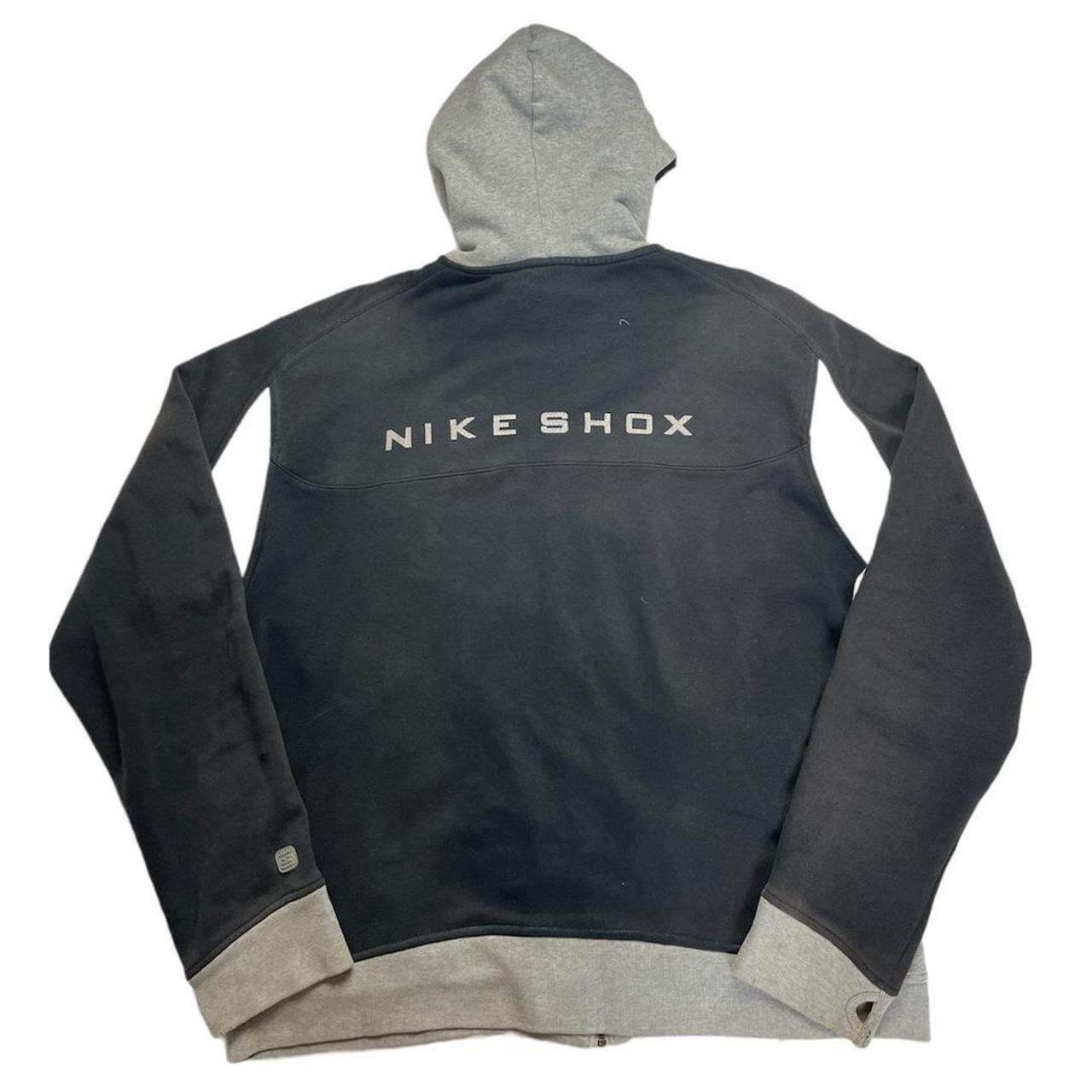 Nike shox zip hoodie Size XLarge Grey white black... Depop