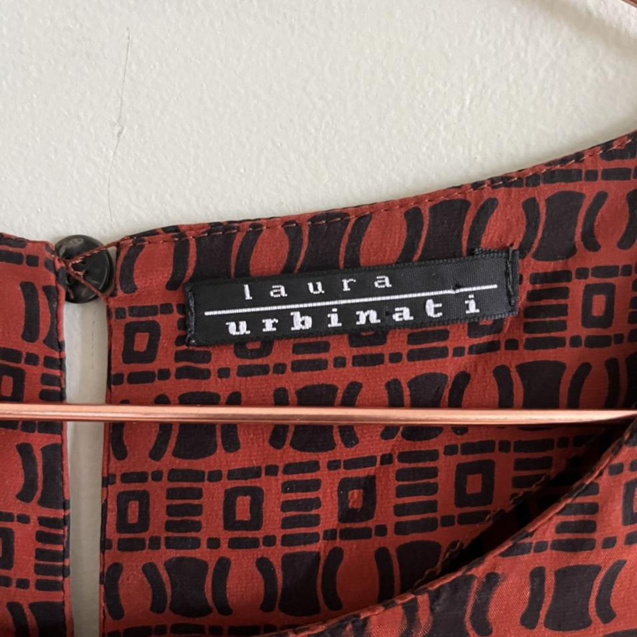 Laura Urbinati silk shift dress Rust color Depop