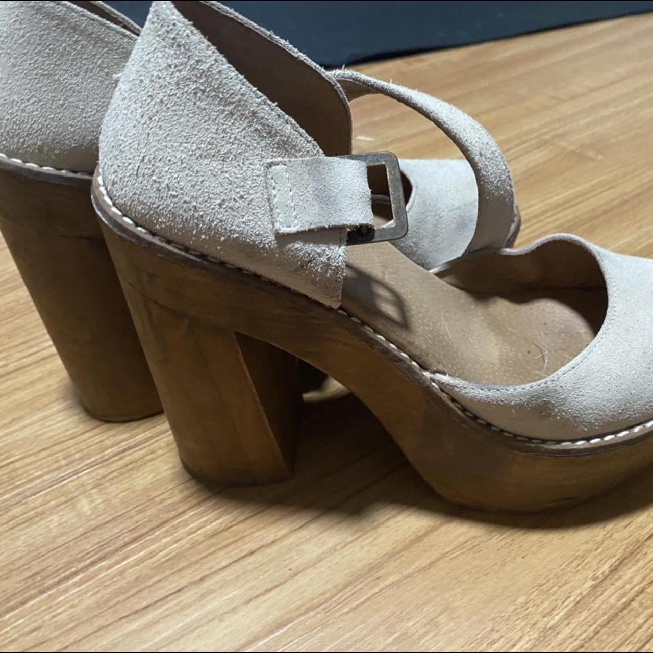 Free people high chunky heels- made in Spain size... - Depop