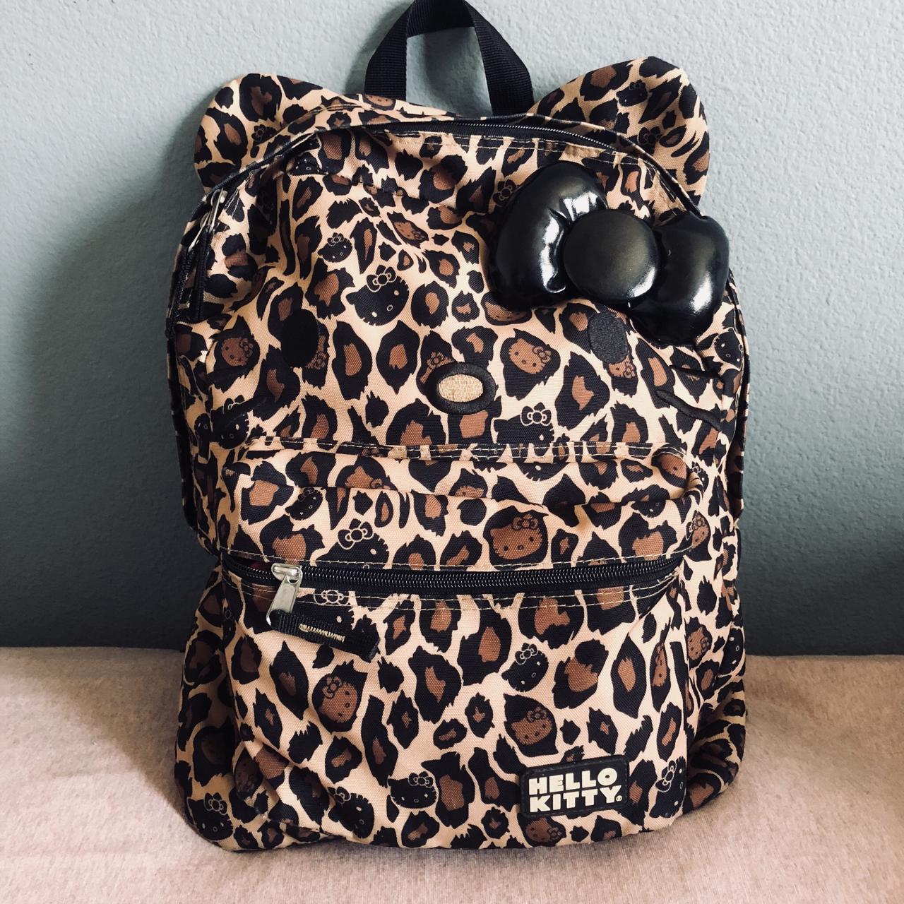 Loungefly Sanrio Hello Kitty Backpack Leopard Black