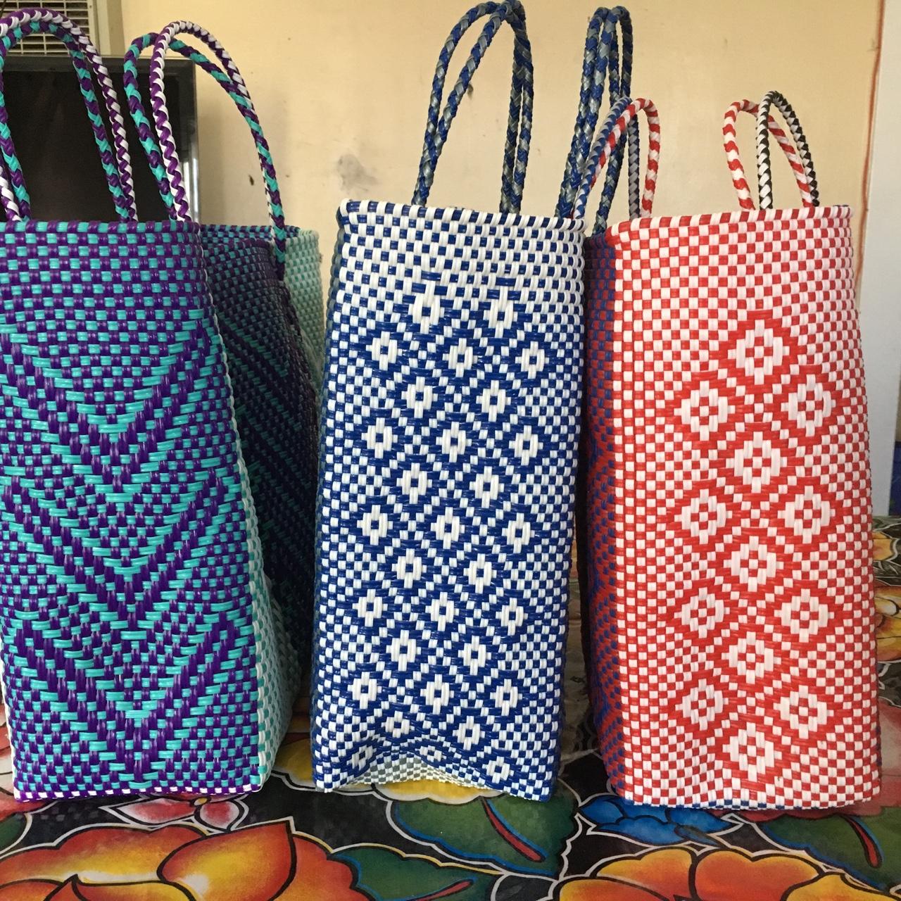Colorful woven tote bags Fair trade 💯 handmade - Depop