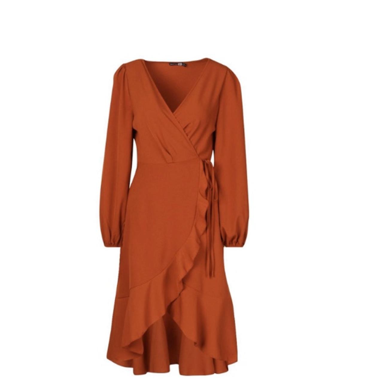 Ruffle wrap skater outlet dress