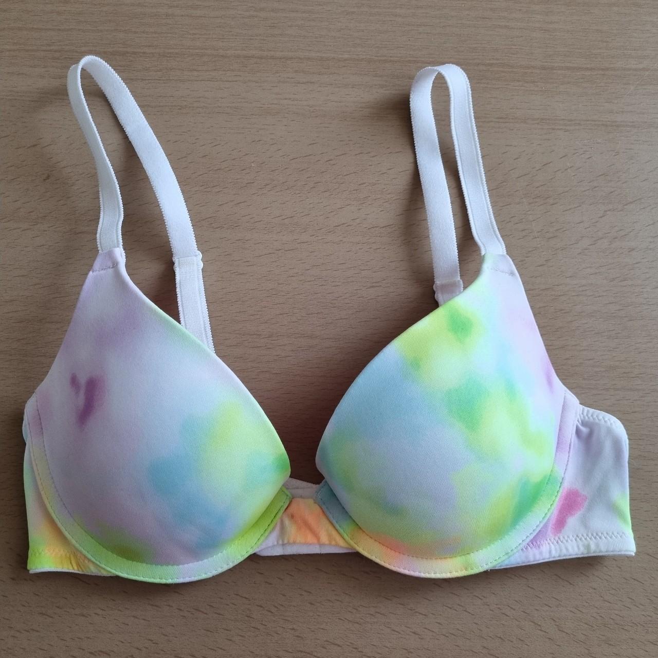 Buy Victoria's Secret PINK Teal Ice Green Rainbow Band Smooth Super Push Up  Bra from Next Slovakia