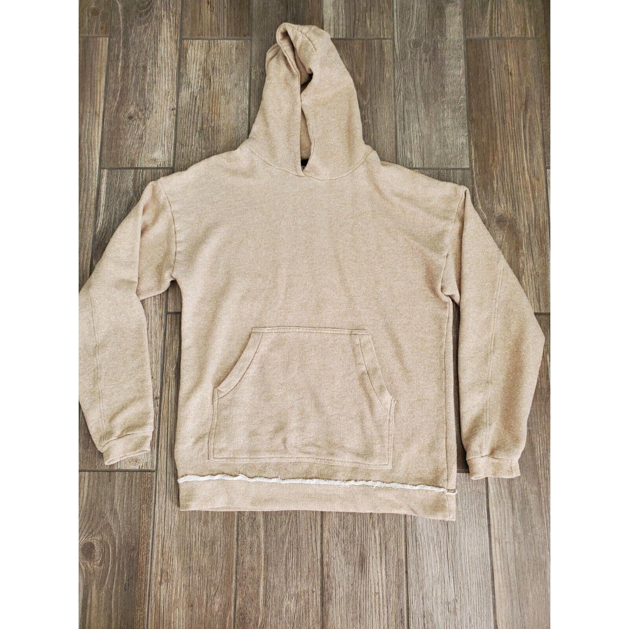 Represent Mens Heathered Beige Cotton Hoodie With... - Depop