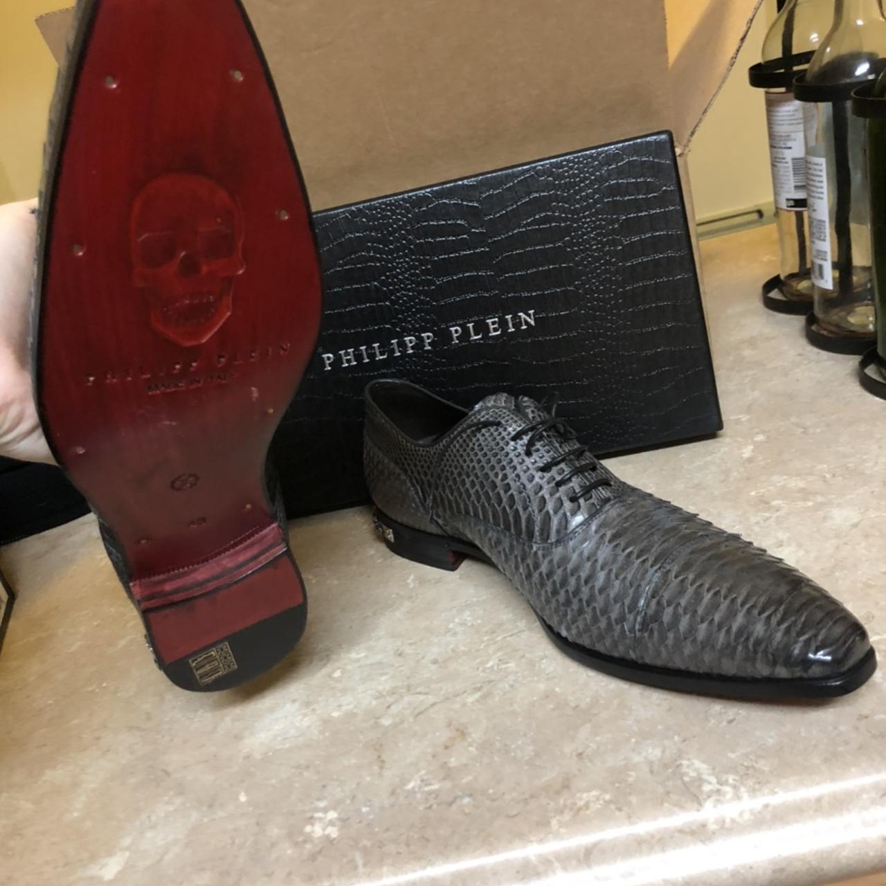 Philipp Plein Men's Grey and Red Oxfords (3)