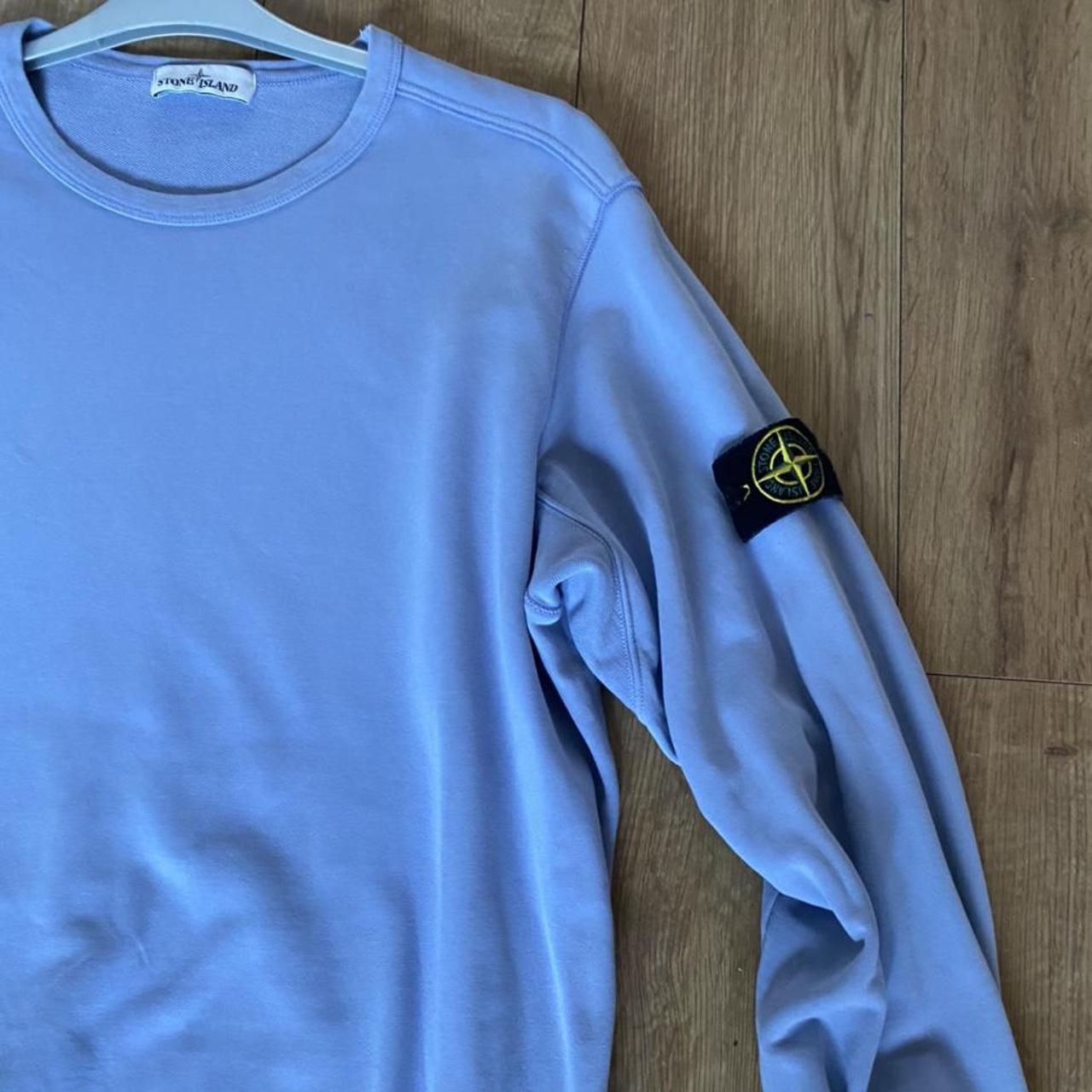 Stone island baby blue sweatshirt great condition... Depop