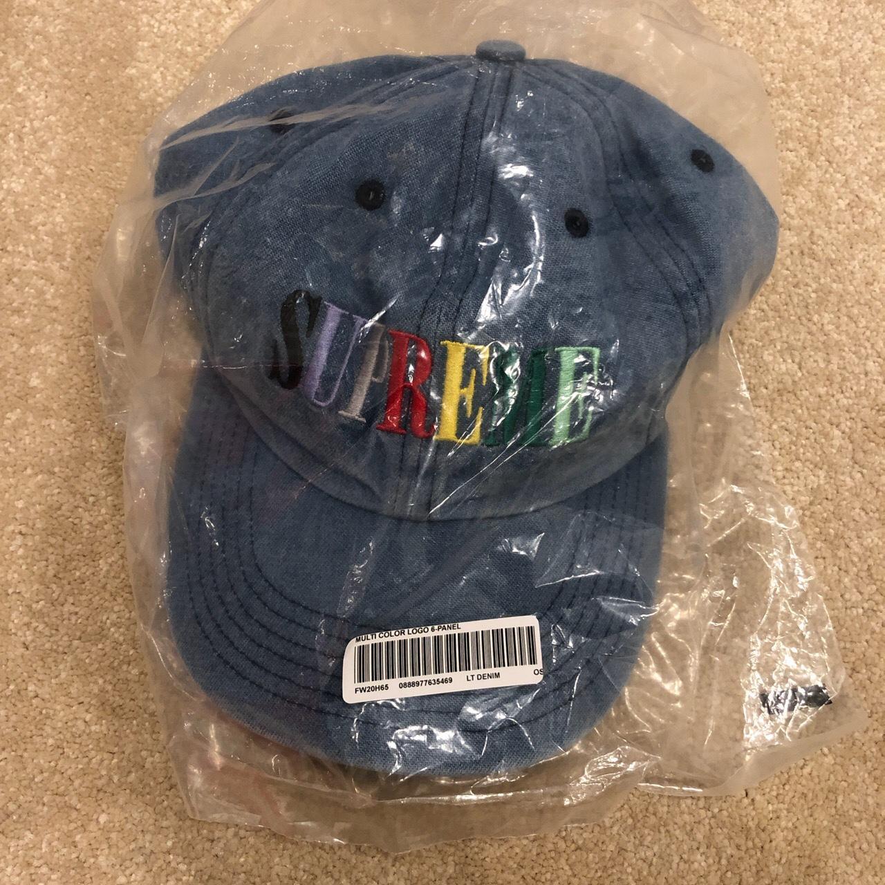 FW20 Supreme Multi Color Logo 6-Panel Cap Light | Depop