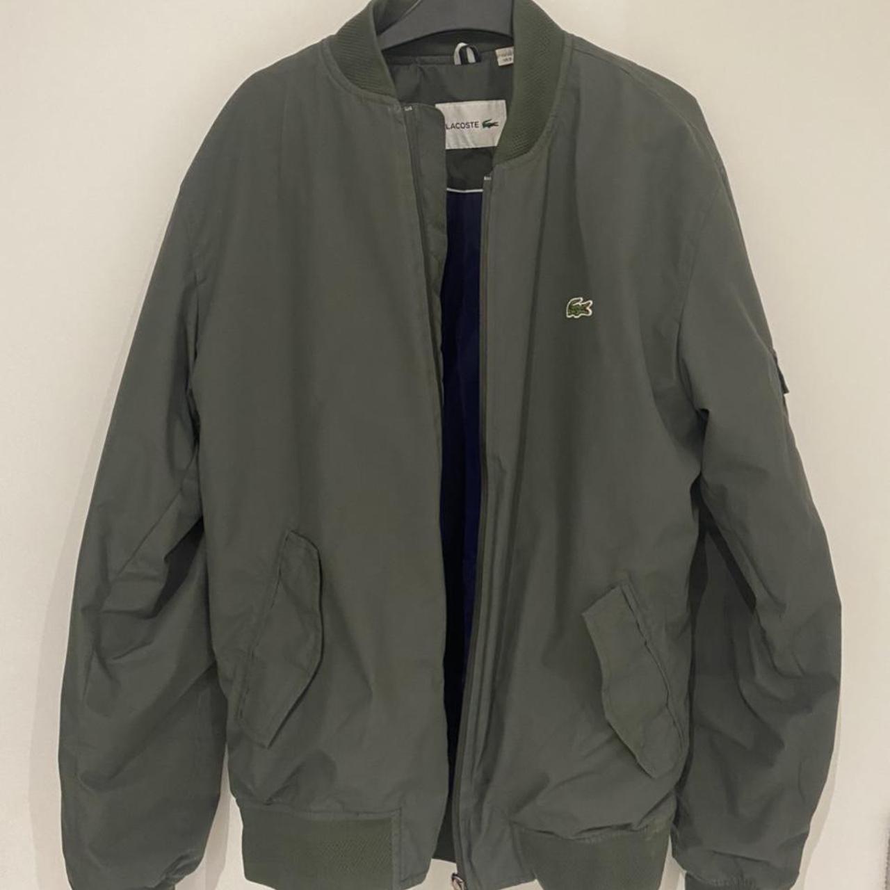 Lacoste Men's Green and Khaki Jacket | Depop