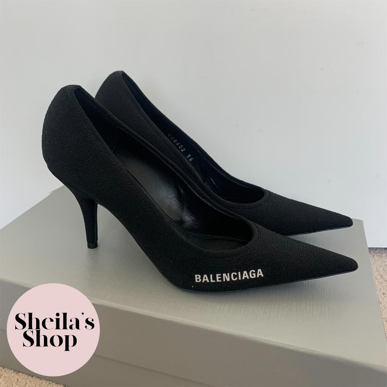 balenciaga knife knit pumps