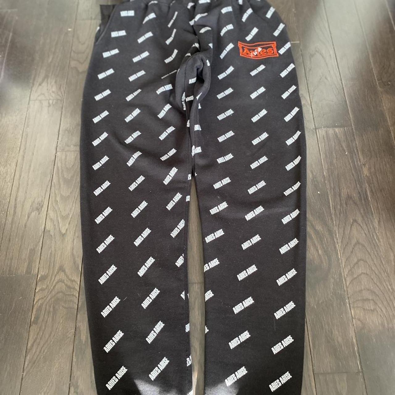 Aries Men's Black and White Joggers-tracksuits