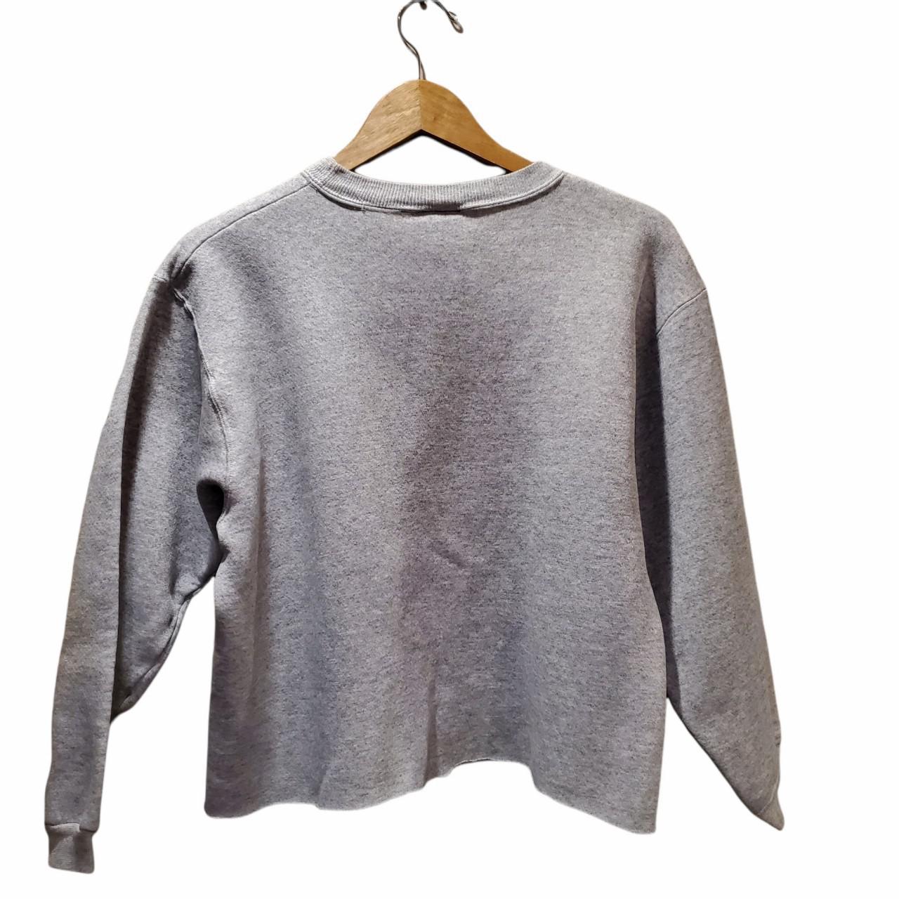 Women's Grey and Navy Sweatshirt | Depop
