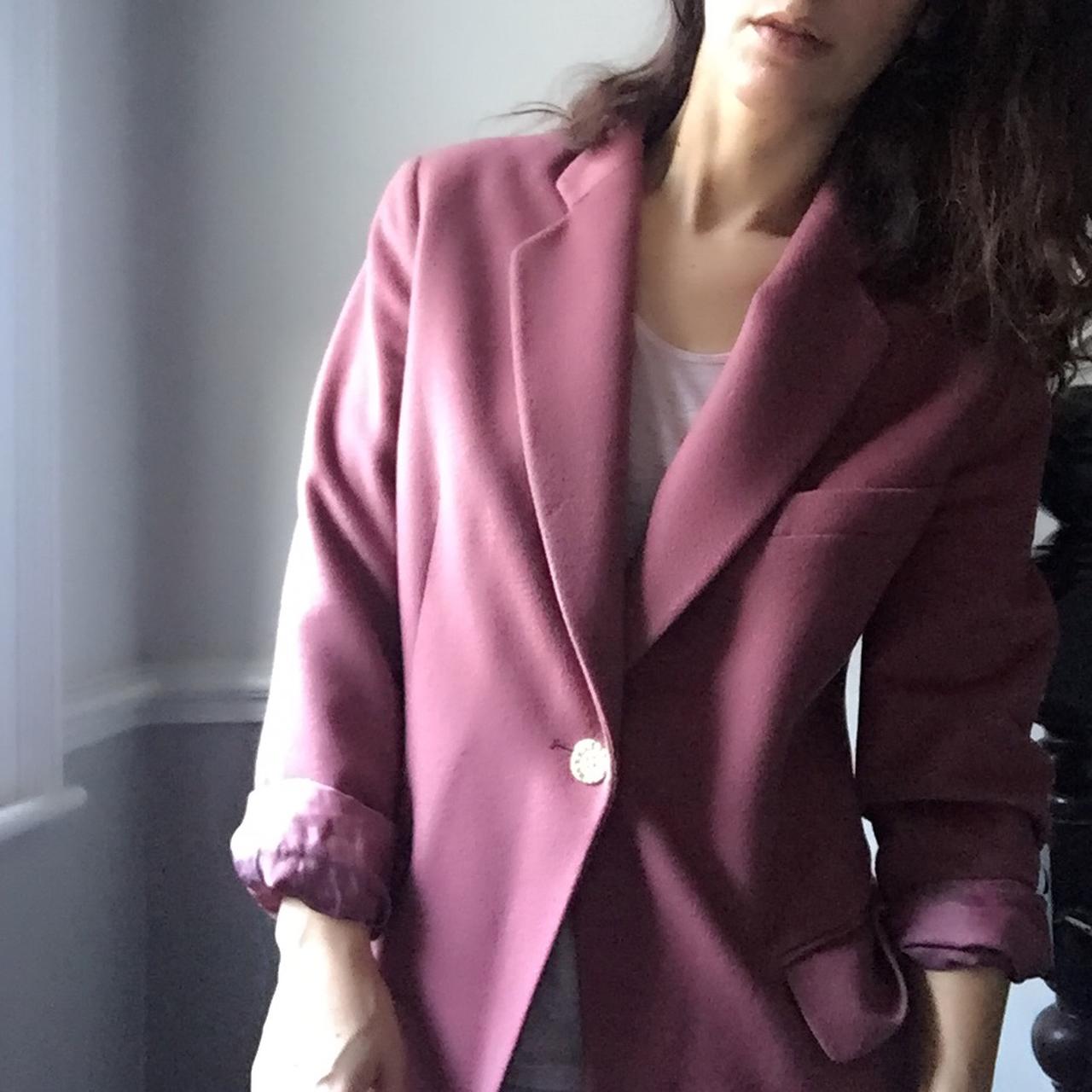 CERRUTI 1881 wool cashmere blazer. Mulberry dusky Depop