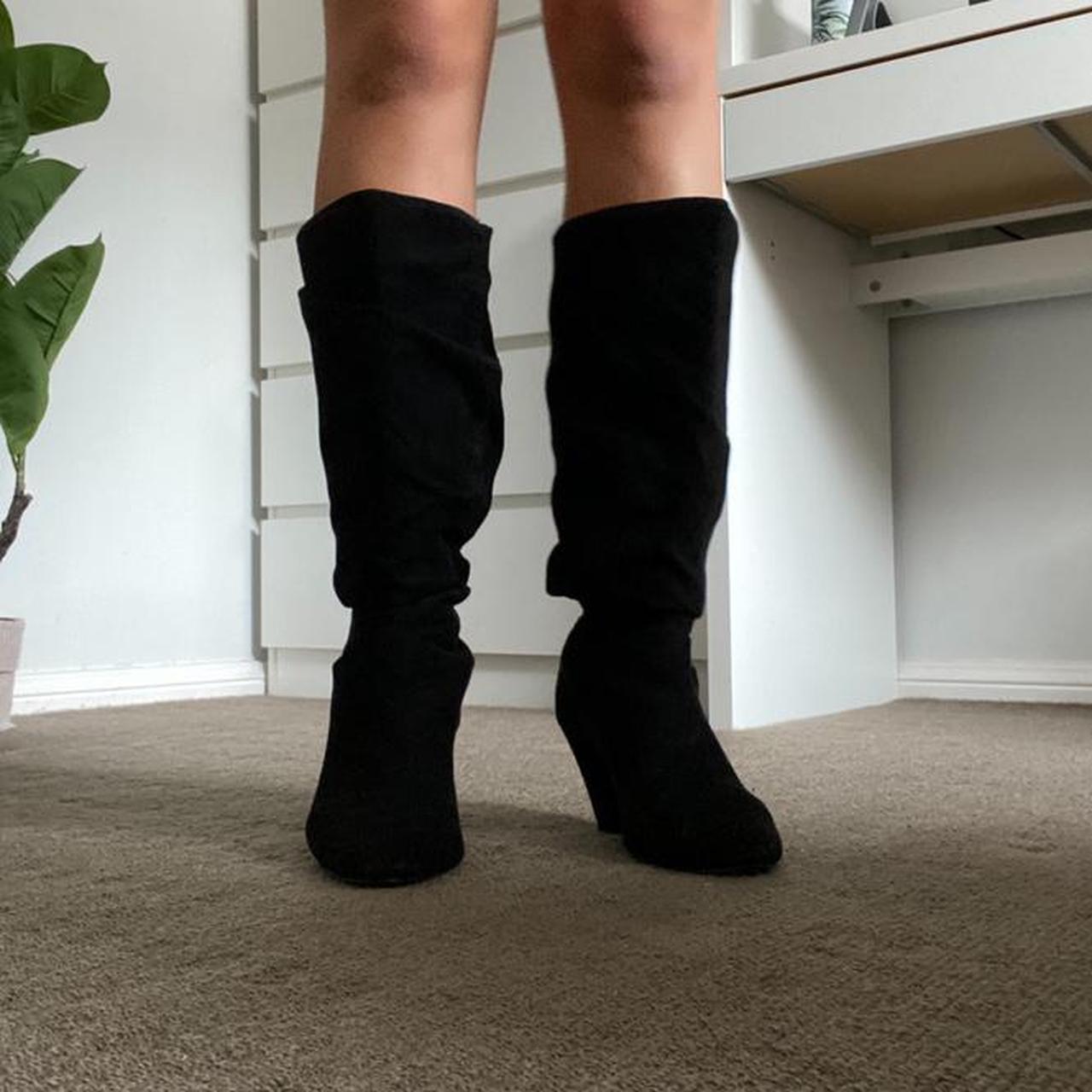 target black suede boots